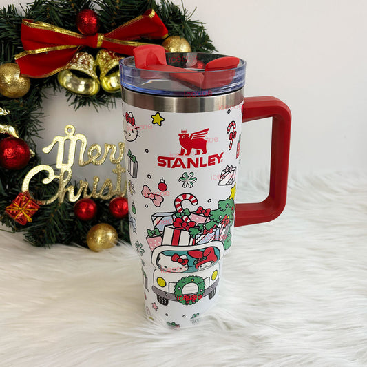 40oz Christmas Kitty Tumbler 🚢Free Shipping🚢