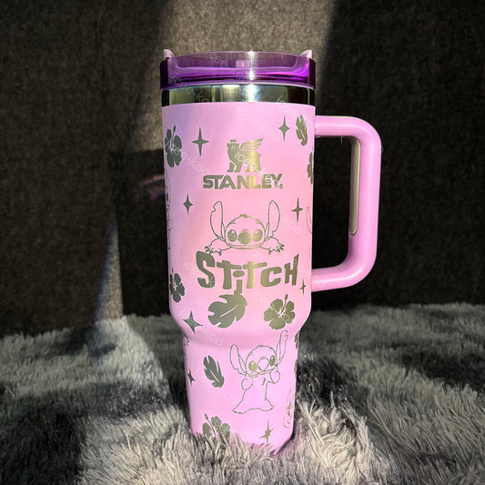 40oz Pink Stitch Stainless Steel Vacuum Insulated Tumbler 🚢Free Shipping🚢